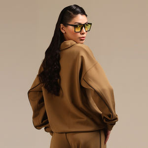 Everyday Bestseller Windproof Breathable <b>Yoga</b> Jacket Women High Neck Zip Sports <b>Top</b> Regular Fit <b>Long</b> <b>Sleeve</b> Workout Hoodie - Product Image 3