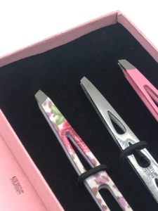 New Style Best Product Different Styles Eyebrow Tweezers <b>Silver</b> Tip Stainless Steel With Your Own Custom Logo Beauty Instruments - Product Image 6