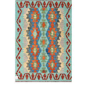 Alfombras Imaco, Alfombra Kilim de Maimana, Afganistán, 150 x 103 cm, Juego de Alfombras Tradicionales Tejidas a Mano - Product Image 1