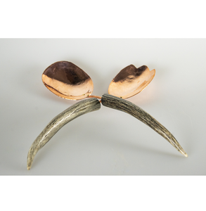 Wholesale Copper Salad Serving Set Matte Polish <b>Flatware</b> Set for Kitchen & Tabletop with Horn Handle for Sale - Product Image 2