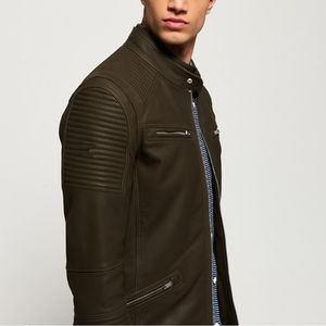 Veste en cuir pour hommes lourds avec sangles réglables et construction durable - Product Image 3