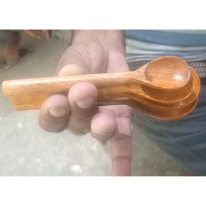 Cuillère en bois artisanale à long manche, miroir intégré, pour épices, sel, café en poudre, accessoire de cuisine durable et naturel, idéal pour les cadeaux. - Product Image 2