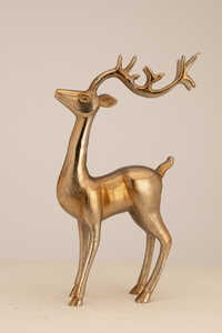 Reno Navideño de Diseño Moderno, Decoración Navideña Dorada para el Hogar, Reno Decorativo Chapado en Oro - Product Image 5