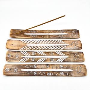 Porte-encens en bois gravé Plateau de méditation artisanal pour l'aromathérapie spirituelle et le parfum d'intérieur du fournisseur indien - Product Image 3