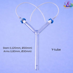 Tubo en Y de vidrio de borosilicato (L120 30) y brazo (L80 30mm) - Product Image 1