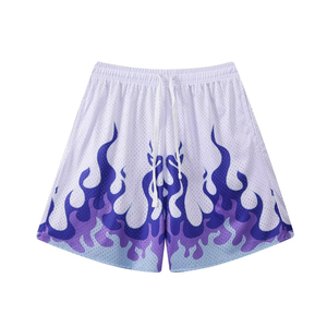 Short de plage d'été de haute qualité pour hommes double couche en maille de nylon Short de plage décontracté à motif solide brodé de grande taille - Product Image 1