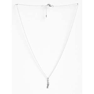 Collar con Colgante de Plata de Ley 925 CLARA, Diseño de Letra con Incrustaciones de Diamantes, Baño de Rodio y Oro Blanco, Ideal para Compromiso - Product Image 3