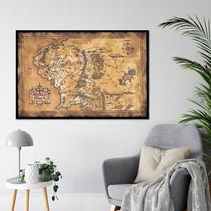 Affiche du Seigneur des Anneaux, Carte sombre de la Terre du Milieu, impression offset pour une décoration intérieure élégante - Product Image 4