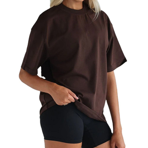 Venta caliente transpirable de talla grande estampado personalizado de alta calidad personalizado mejor ropa de calle cuello redondo Boxy camiseta Mujer - Product Image 1