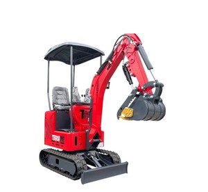 Nouveautés en promotion ! Mini-excavatrice TERROR-ONEST0RM de 1 tonne avec auvent, refroidisseur d'huile hydraulique et pince de préhension - Product Image 1