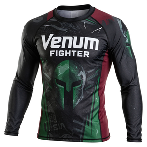 เสื้อรัดกล้ามเนื้อแขนยาว Venum Fighter Rash Guard สำหรับผู้ชาย แห้งเร็ว พิมพ์ลาย Warrior - Product Image 4