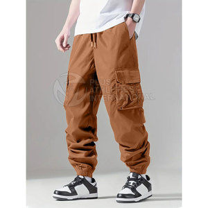 Pantalones de calle para hombres con tobillos ajustables y ajuste relajado para pantalones de calle de estilo diario para hombres - Product Image 4