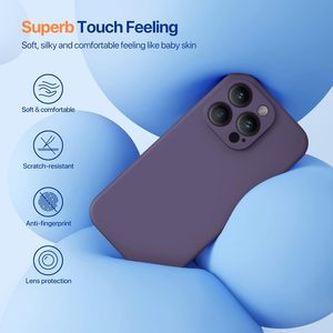 Bất Silicone chống sốc điện thoại từ trường hợp đối với iPhone 16 15 14 bao gồm cả máy ảnh bảo vệ đóng gói trong túi OPP - Product Image 4