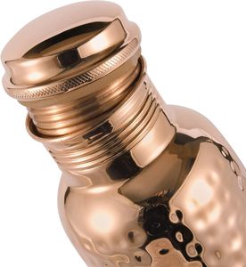 Bouteille d'eau en cuivre Divris 1000 ml, finition martelée, écologique, sans danger pour les aliments, portable, pour les voyages en plein air, couvercles inclus, design moderne - Product Image 2