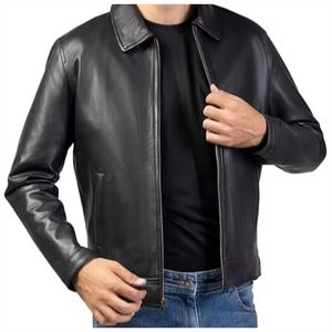 Chaqueta para hombre chaquetas para hombre Chaqueta de vuelo de cuero de alta calidad con diseño clásico y características Prendas de abrigo duraderas y elegantes - Product Image 1