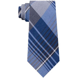 Cravate à carreaux Tre pour homme Kenneth Cole Reaction, motif floral jacquard bleu marine, classique, décontractée, taille standard, emballée dans une boîte cadeau, en soie et polyester - Product Image 1