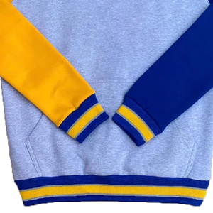 Panneau personnalisé de sororité grecque sweat-shirt à col rond thème bleu or avant brodé lettres grecques imprimé inspiré de la sororité - Product Image 4