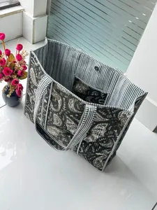 Sac fourre-tout en pur coton 100%, sac indien fait main, sac fourre-tout pour femme, femme - Product Image 5