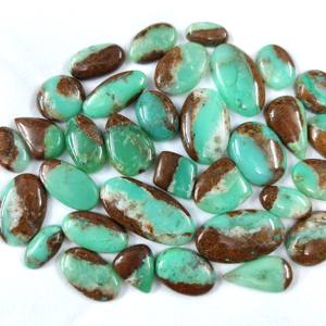 คริสโซเพรสธรรมชาติ พลอยคริสโซเพรสทรงหลังเบี้ย สีเขียว คริสโซเพรสขนาดฟรีไซส์ ขัดเงา พลอยหลวมสำหรับทำเครื่องประดับ - Product Image 3