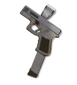 Colgante de diamante de pistola de plata de ley 925 de alta calidad, Diamante cultivado Leb, estilo Hip Hop personalizado, regalo perfecto para hombres para él - Product Image 1