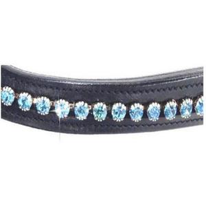 1 rangée de cristaux de marque mega bling personnalisés, chaîne en métal, noir ou marron, canal vide, bande de sourcil de cheval rembourrée en cuir - Product Image 2