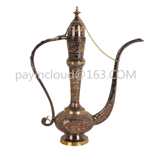 Aftaba tradicional india hecha a mano para decoración de mesa utilizada en el hogar restaurante Hotel para servir té café vino al por mayor - Product Image 4