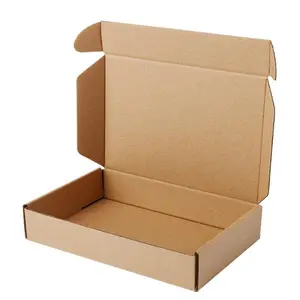 Logotipo de impresión personalizado Caja de Kraft marrón respetuosa con el medio ambiente Embalaje E Flauta Cartón corrugado Mailing Fabricantes de cajas de envío