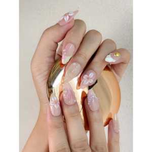 Peach Blossom Garden Press on Nail Art Design élégant pour la décoration des ongles - Product Image 4