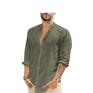 Camisas Formales Blancas para Hombre, Estilo Casual Otoñal, Color Sólido, Manga Corta, Spandex Antiarrugas, Ropa Vintage, Cárdigan Totalmente Personalizado - Product Image 1