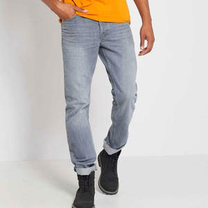 Customized Men's Winter Washed Straight Casual <b>Slim</b> Fit Denim <b>Jeans</b> Plus Size Comfortable High Quality 100% Cotton Streetwear - Product Image 1