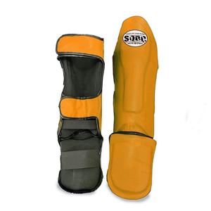 2023 dernière conception protège-tibia de haute qualité protège-tibia de boxe en cuir PU fait protège-tibia de boxe - Product Image 6