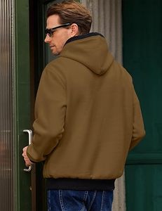 เสื้อฮู้ดดี้แบบเรียบขายส่งจำนวนมาก รับทำโลโก้ตามสั่ง เสื้อฮู้ดดี้ผ้าฟลีซสำหรับผู้ใหญ่แบบยูนิเซ็กซ์ ผลิตโดยโรงงาน - Product Image 4