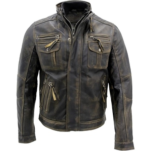 Veste en cuir d'agneau souple pour homme, design élégant, veste de motard, mode moderne, vêtements d'extérieur, streetwear, décontracté, vêtements d'hiver - Product Image 4