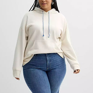 Sweat-shirt et sweat à capuche pour femmes de haute qualité 100% coton Logo imprimé DTG personnalisé Sweat à capuche surdimensionné pour femmes lourd - Product Image 3