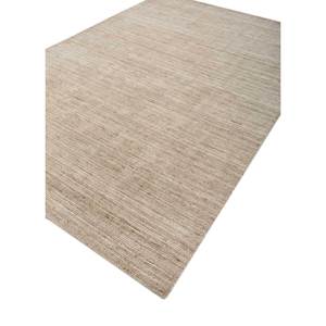 พรมขนสัตว์ทำมือขนาดใหญ่ สีเบจและสีน้ำตาล ลายเส้นสี่เหลี่ยมผืนผ้า ขนาด 9x12 ฟุต สำหรับห้องโถงหรือห้องนั่งเล่น-Hwl-201 - Product Image 2