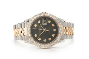 El mejor reloj personalizado de cristal redondo de corte redondo Leb Grown Diamond, reloj de moda de lujo de Plata de Ley 925, regalo para hombres - Product Image 4