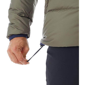 Abrigo de invierno personalizado de estilo callejero para hombre, chaqueta acolchada de nailon con cuello mandarín, Material de carcasa de lana sólida, servicio OEM - Product Image 3