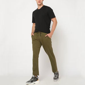 Pantalons en toile décontractés pour hommes, 100% haute qualité, légers, sur mesure, couleur unie, séchage rapide, coupe-vent, respirants, en coton - Product Image 1