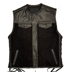Gilet de motard vintage de haute qualité, unisexe, en cuir véritable, vêtements de sport, pour la conduite à moto, imperméable, respirant, séchage rapide - Product Image 3