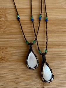 Nouveau collier en macramé avec chaîne argentée réglable vintage pour adolescentes - Cadeau de mariage - Product Image 6