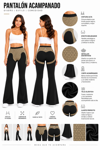 Jeleey Leggings da donna a vita alta, tinta unita, a gamba larga, con tasche laterali, vita elastica, lunghezza intera, traspiranti, antirughe, casual - Product Image 1