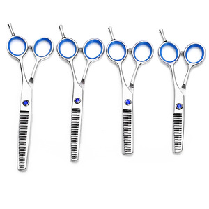 Ciseaux de barbier professionnels en argent de rasoir sur mesure de la meilleure qualité avec pointe pointue de lame en acier inoxydable pour la coupe de cheveux - Product Image 3