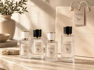 Luxury Custom Transparent Cylinder Glass Perfume Bottles With Sprayer Lid Clear Surface 30ml/50ml/100ml Sizes Box Included - Product Image 6
