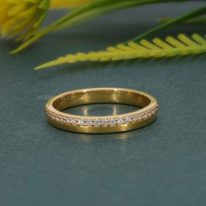 Anillo de boda de oro sólido de 14K con diamante cultivado en laboratorio certificado IGI más vendido, joyería de lujo de gama alta de moda fina para mujer - Product Image 6