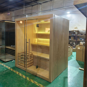 Custom Size Indoor Hemlock Wooden Sauna Anti-corrosion Wet Steam Spa Sauna Cabin for Sale - Product Image 5