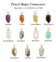 Connecteur de bijoux en quartz cristal pour la fabrication de boucles d'oreilles, plaqué or, avec breloques à simple attache, fournisseurs en gros pour le bricolage