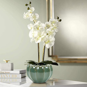 CPB2807PB - Jarrón Grande con Diseño Ondulado en Verde-Marrón - 6.6 W x 4.5 H - Product Image 2