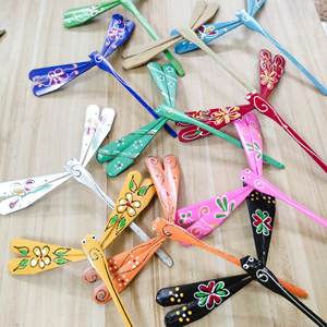 Lotus bleu Offre Spéciale 2025 libellule en bambou jouet en bois naturel filature haute soulage le Stress grande activité de plein air - Product Image 2