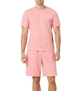 Ensemble T-shirt et short d'été en coton Ensemble unisexe deux pièces short et chemise pour hommes Ensemble short et short pour hommes avec logo personnalisé - Product Image 5