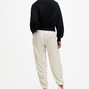 2025 nueva moda logotipo personalizado mujer Cargo Denim pantalones de pierna ancha Casual Jeans para damas - Product Image 5